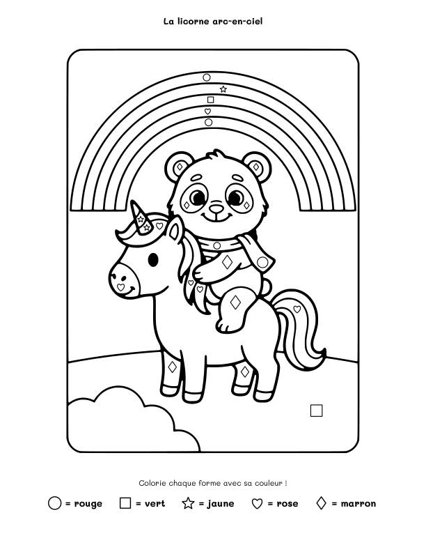 La licorne arc-en-ciel
